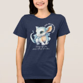 パニック障害認識度ドラゴンホワイトレタリング トライブレンドＴシャツ (正面)