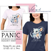 パニック障害認識度ドラゴンホワイトレタリング トライブレンドＴシャツ