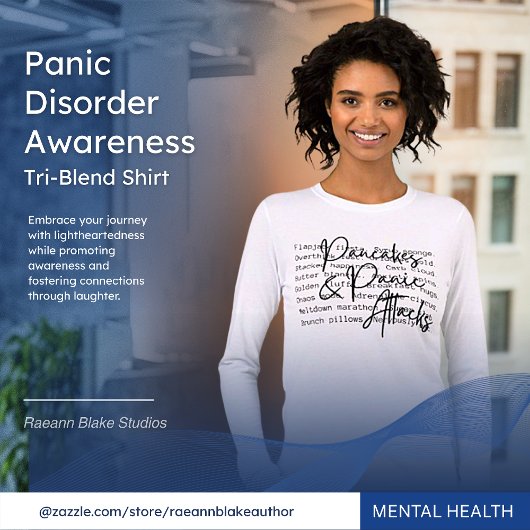 パニック障害認識度ブラックレタリング トライブレンドTシャツ