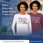 パニック障害認識度ブラックレタリング トライブレンドTシャツ