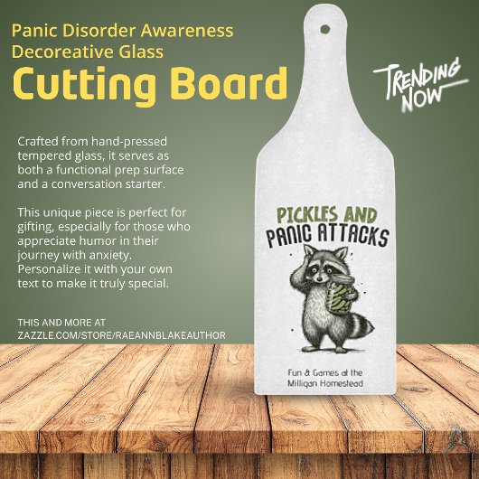 パニック障害認識度化粧ガラス カッティングボード