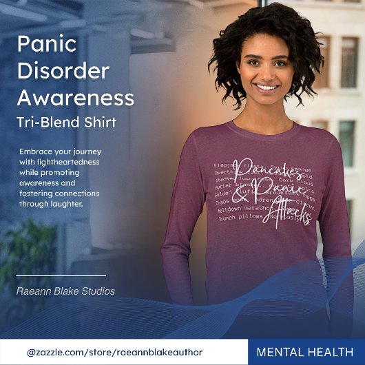 パニック障害認識度白色レタリング トライブレンドＴシャツ