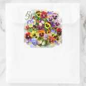 パニパーソナライズされたー美しいと蝶 スクエアシール (バッグ)