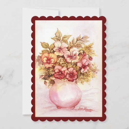 パニーズフラットホリデーカードの花瓶 シーズンカード (正面)