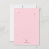 パニータートルバレンタインデー子供教室カード 招待状 (裏面)