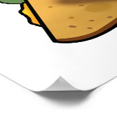 パニーニパニおもしろいープンは可愛いパニーニ ポスター (角)