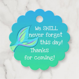 パニーマーメイドシェルメッセージカード フェイバータグ