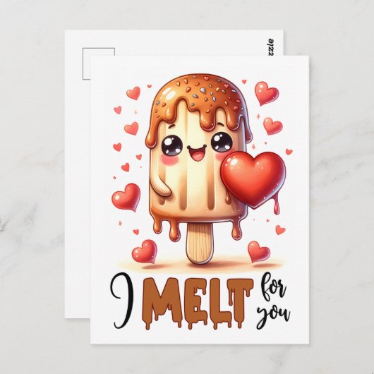 パニー私はバレンタインのために溶かす ポストカード (正面/裏面)