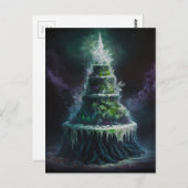 パニー風のスモークの除草ケーキ ポストカード (正面/裏面)