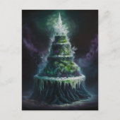 パニー風のスモークの除草ケーキ ポストカード (正面)