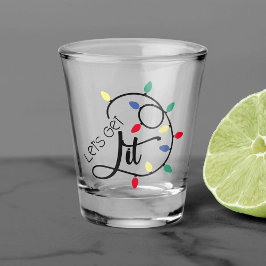 パニー・レッツが点灯 | Christmas Lights Drink Pun ショットグラス