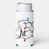 パニー・レッツが点灯 | Christmas Lights Drink Pun スリム缶クーラー (Seltzer正面)