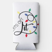 パニー・レッツが点灯 | Christmas Lights Drink Pun スリム缶クーラー (裏面)