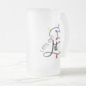 パニー・レッツが点灯 | Christmas Lights Drink Pun フロストグラスビールジョッキ (正面右)