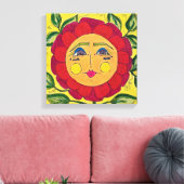 パニ絵を描ーフラワーガールキャンバスアート キャンバスプリント (インサイチュ (リビング))