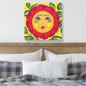 パニ絵を描ーフラワーガールキャンバスアート キャンバスプリント (インサイチュ (寝室))