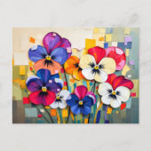 パニ魅力的ーのモダン抽象芸術スタイル シーズンポストカード (正面)