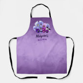 パネかわいらしシパープパーソナライズされたリーエプロンフローラ エプロン (正面)