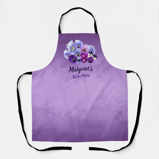 パネかわいらしシパープパーソナライズされたリーエプロンフローラ エプロン (正面)