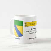 パネイタリアンスコロンボ紋章の盾とブレゾン コーヒーマグカップ (正面左)