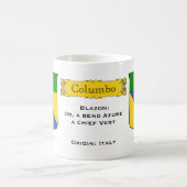 パネイタリアンスコロンボ紋章の盾とブレゾン コーヒーマグカップ (中央)