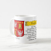 パネイタリアンスバーディ・ヘラルディックシールドとブレゾン コーヒーマグカップ (正面左)