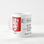 パネイタリアンスロッシ紋章シールドとブレゾン コーヒーマグカップ (正面左)
