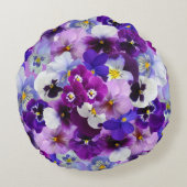 パネカラフルスかわいらし、花、 ラウンドクッション (裏面)