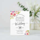 パネカラフルスエレガント予算結婚式招待状 (スタンド正面)