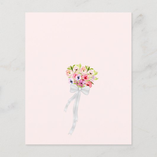 パネカラフルスエレガント予算結婚式招待状 (裏面)