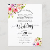 パネカラフルスエレガント予算結婚式招待状 (正面)