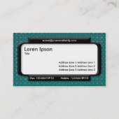 パネスタイリッシュル – シアンファブリックテクスチャ 名刺 (裏面)