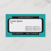 パネスタイリッシュル – シアンファブリックテクスチャ 名刺 (裏面)