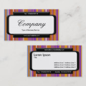 パネスタイリッシュル(スクリプトフォント) -ストライプ03 名刺 (正面/裏面)