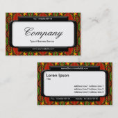 パネスタイリッシュル(スクリプトフォント) -レトロパターン 名刺 (正面/裏面)