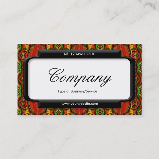 パネスタイリッシュル(スクリプトフォント) -レトロパターン 名刺 (正面)