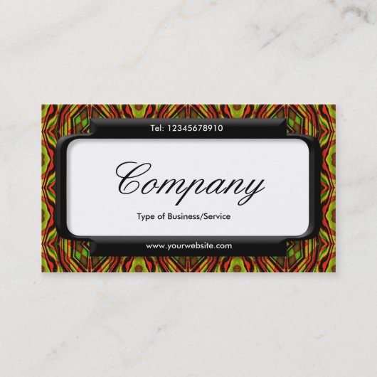 パネスタイリッシュル(スクリプトフォント) -レトロパターン 名刺 (正面)