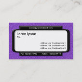 パネスタイリッシュル – バイオレットエンボステクスチャ 名刺 (裏面)
