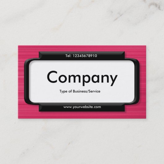 パネスタイリッシュル – ブラシ仕上げクリムゾンテクスチャ 名刺 (正面)