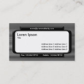 パネスタイリッシュル – ブラシ仕上げ金属テクスチャ 名刺 (裏面)