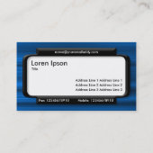 パネスタイリッシュル – ブラシ付きブルーテクスチャ 名刺 (裏面)