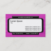 パネスタイリッシュル – ブラシ付きマゼンタテクスチャ 名刺 (裏面)