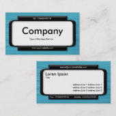 パネスタイリッシュル – ブラシ付きライトブルーテクスチャ 名刺 (正面/裏面)