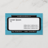 パネスタイリッシュル – ブラシ付きライトブルーテクスチャ 名刺 (裏面)