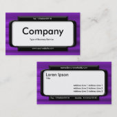 パネスタイリッシュル – ブラシ付き紫色のテクスチャ 名刺 (正面/裏面)