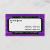 パネスタイリッシュル – ブラシ付き紫色のテクスチャ 名刺 (裏面)