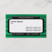 パネスタイリッシュル – ブラシ付き緑のテクスチャ 名刺 (裏面)
