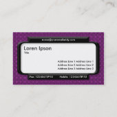 パネスタイリッシュル – マゼンタパープル生地のテクスチャ 名刺 (裏面)