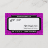 パネスタイリッシュル – マゼンタパープル生地のテクスチャ 名刺 (裏面)