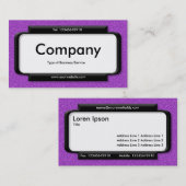 パネスタイリッシュル – 紫のエンボステクスチャ 名刺 (正面/裏面)
